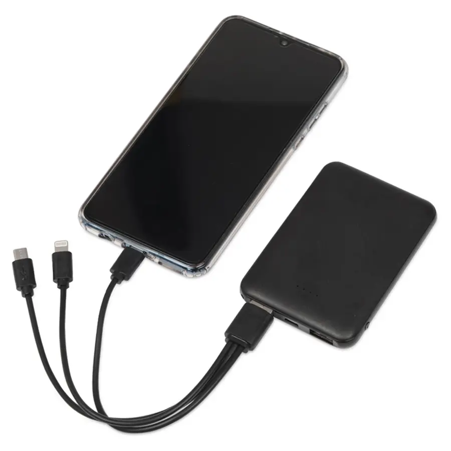Портативное зарядное устройство Evolt Grind, 5000 mAh, черное — фото 3