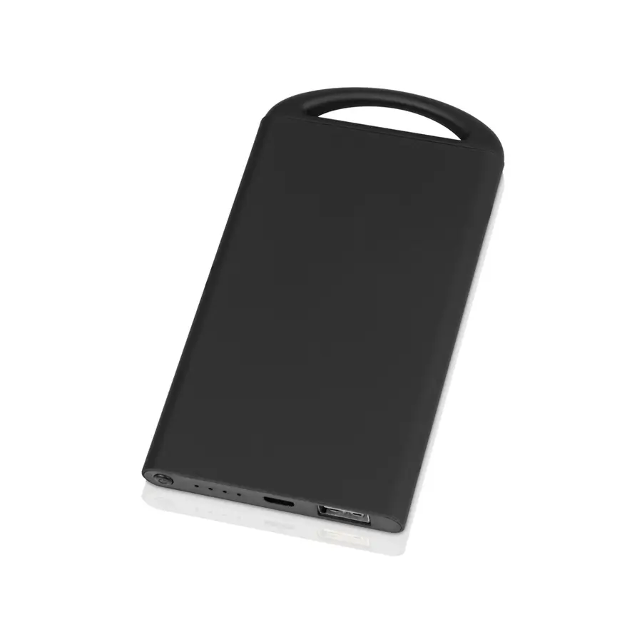Внешний аккумулятор Shine с зеркальной гравировкой, 4000 mAh, черное — фото 2