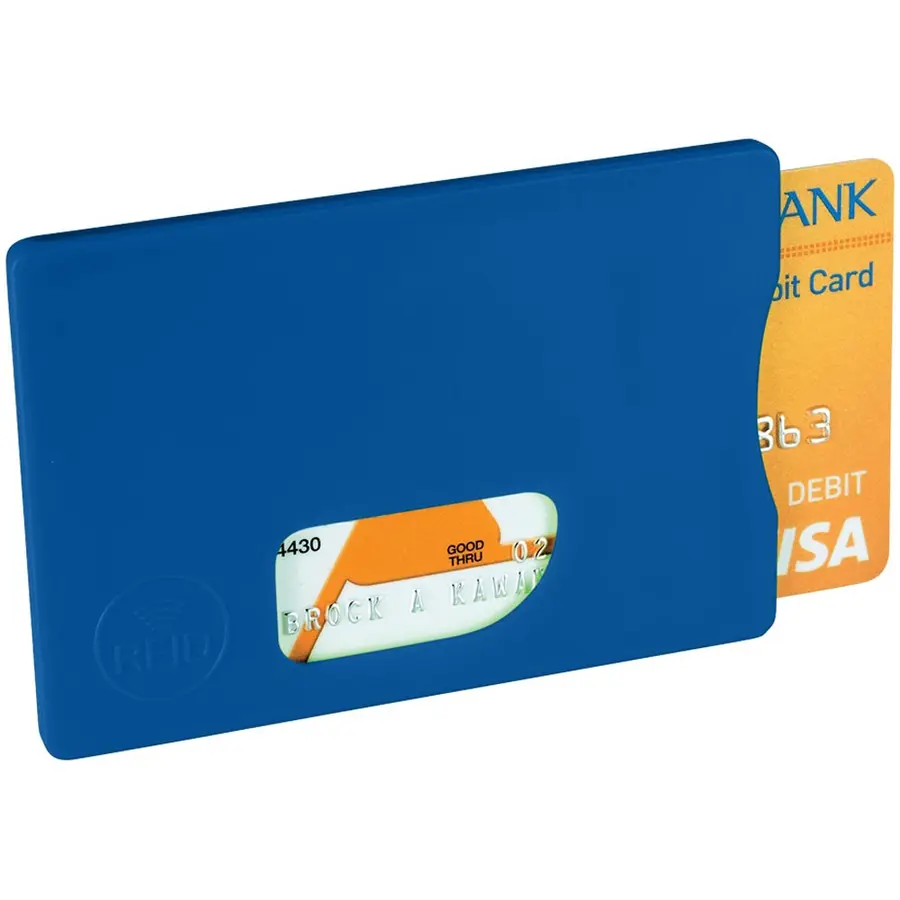 Защитный RFID чехол для кредитной карты, синий — фото 1