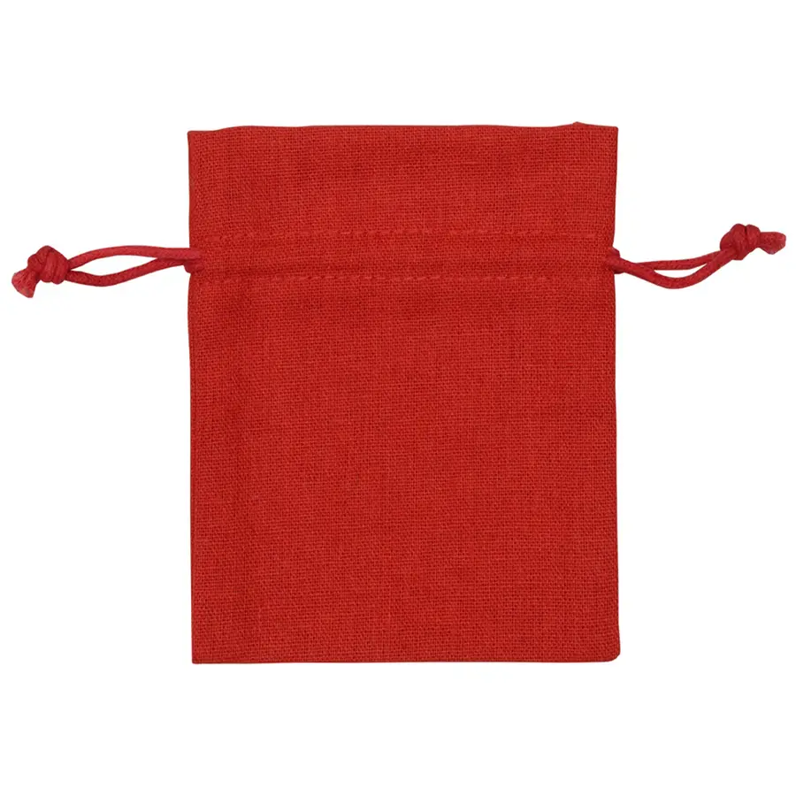 Мешочек подарочный Pouch Linen S, красный — фото 2