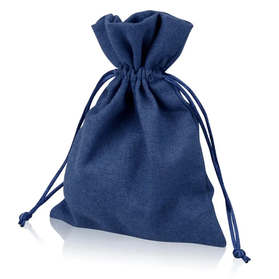 Мешочек подарочный Pouch Linen M, синий — фото 1