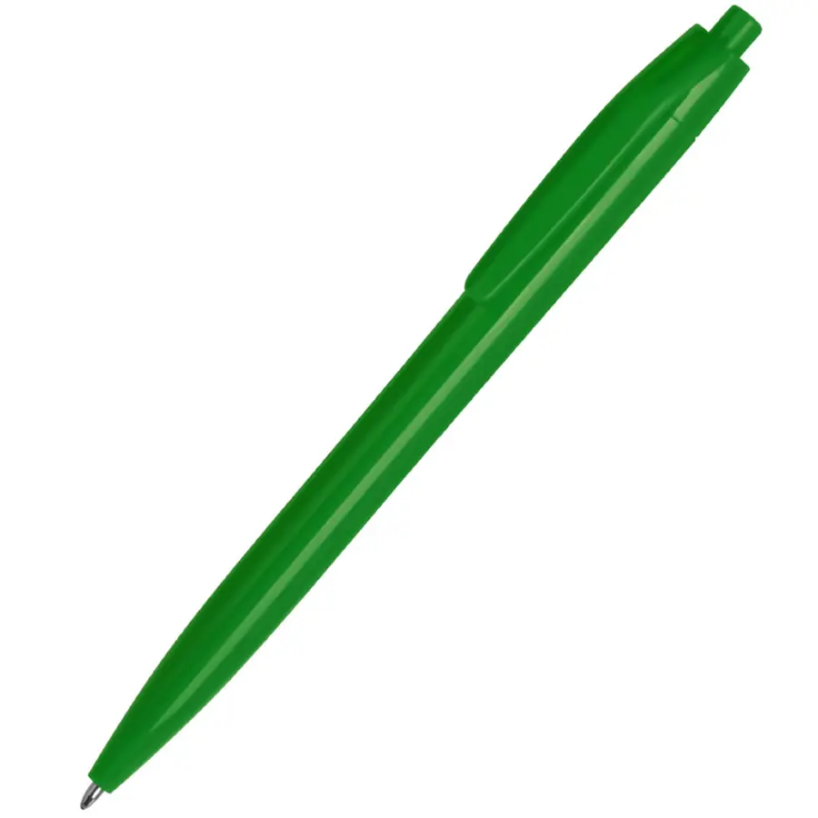 Ручка шариковая пластиковая Super Hit Color, зеленая