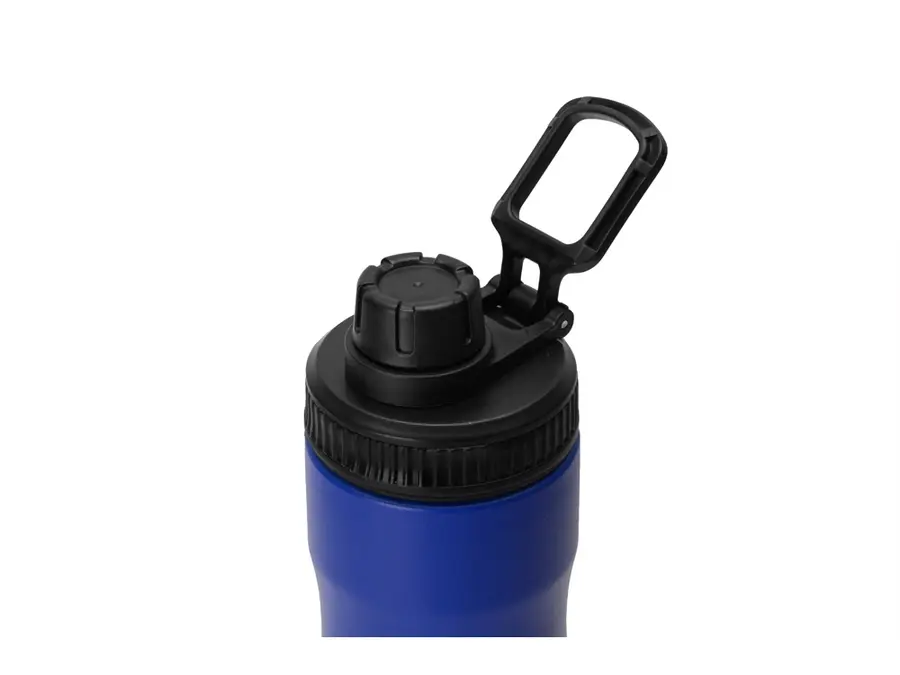 Бутылка для воды из стали Waterline Supply 850 мл, синяя с черным — фото 3