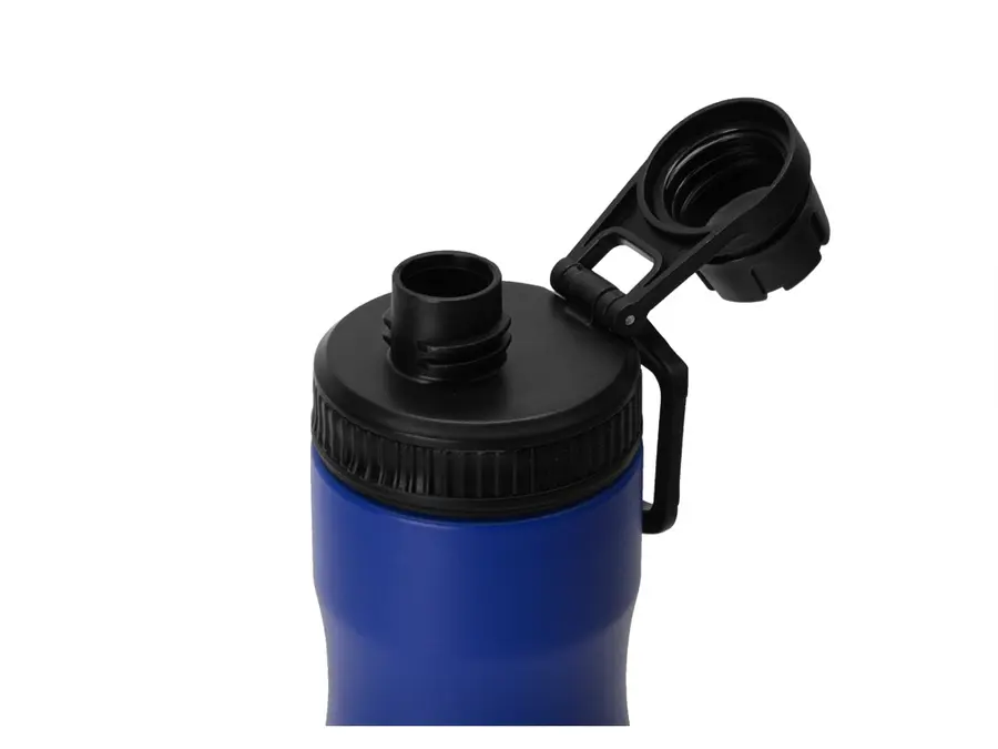 Бутылка для воды из стали Waterline Supply 850 мл, синяя с черным — фото 4