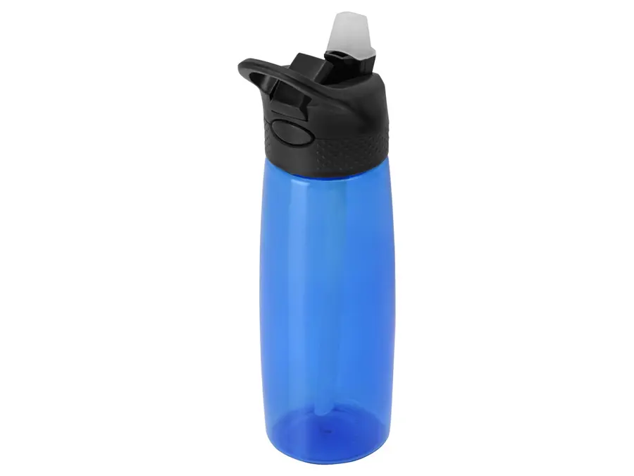 Бутылка для воды c кнопкой Waterline Tank, синяя — фото 3