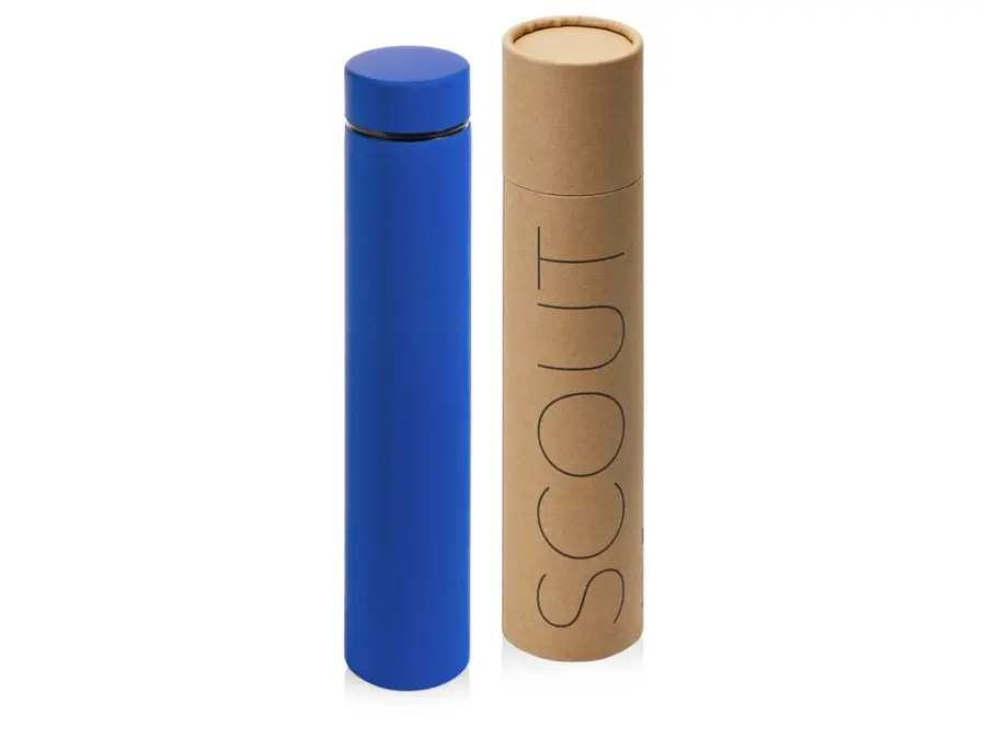 Термос Waterline Scout soft-touch, синий — фото 2