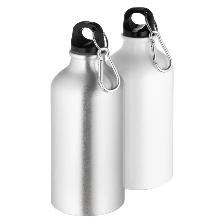 Бутылка для воды для сублимации с карабином Flask 500, серебристая — фото 5