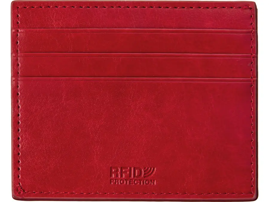 Картхолдер для 6 карт с RFID-защитой Fabrizio, красный — фото 5