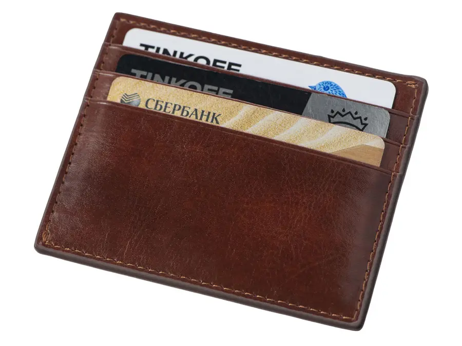 Картхолдер для 6 карт с RFID-защитой Fabrizio, коричневый — фото 2