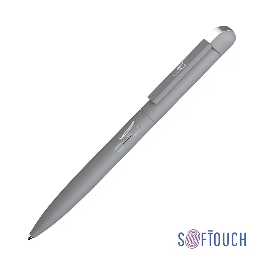Ручка шариковая Jupiter, покрытие soft touch, серая