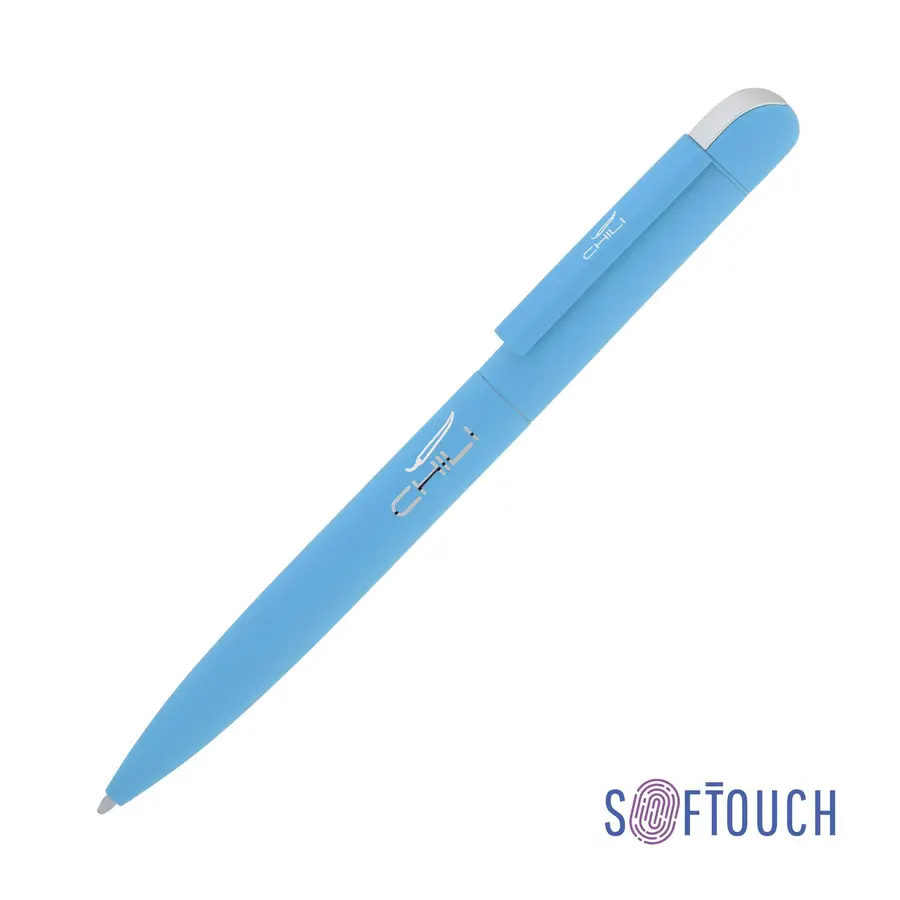 Ручка шариковая Jupiter, покрытие soft touch, голубая