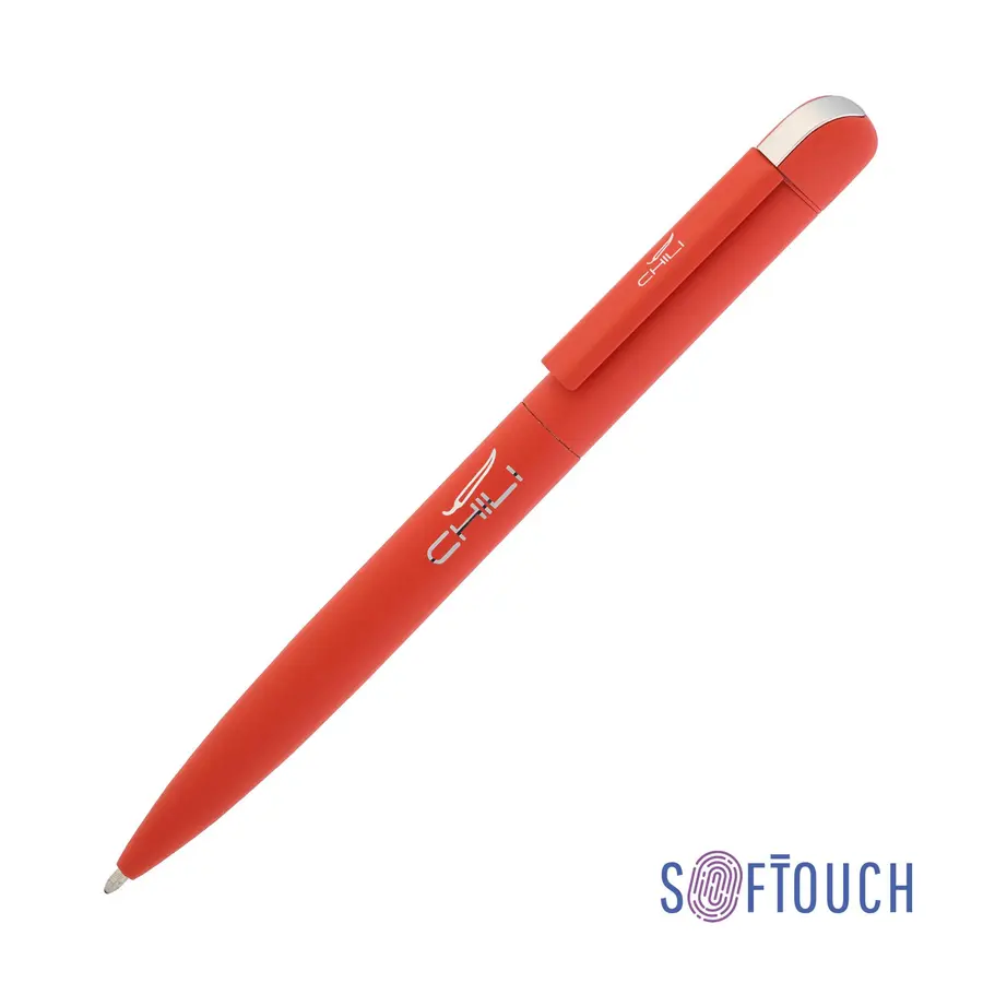 Ручка шариковая Jupiter, покрытие soft touch, красная