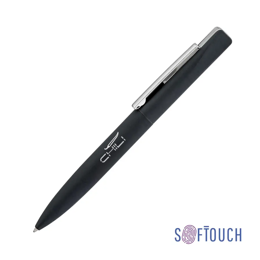Ручка шариковая Mercury, покрытие soft touch, черная