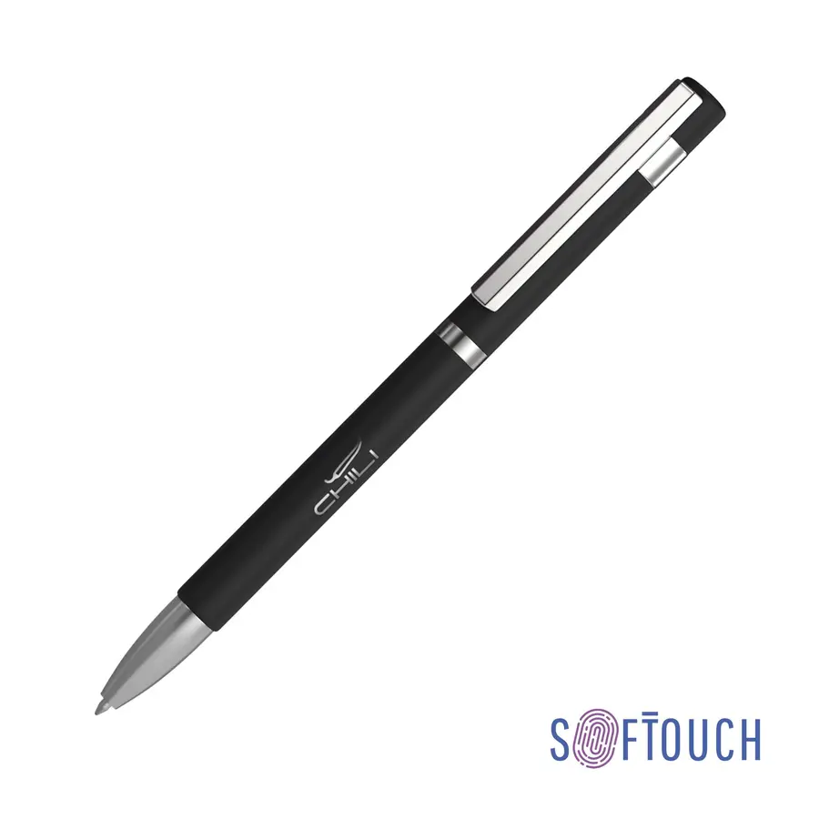 Ручка шариковая Mars, покрытие soft touch, черная