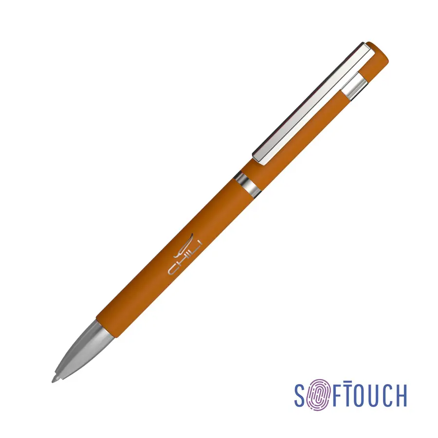 Ручка шариковая Mars, покрытие soft touch, оранжевая