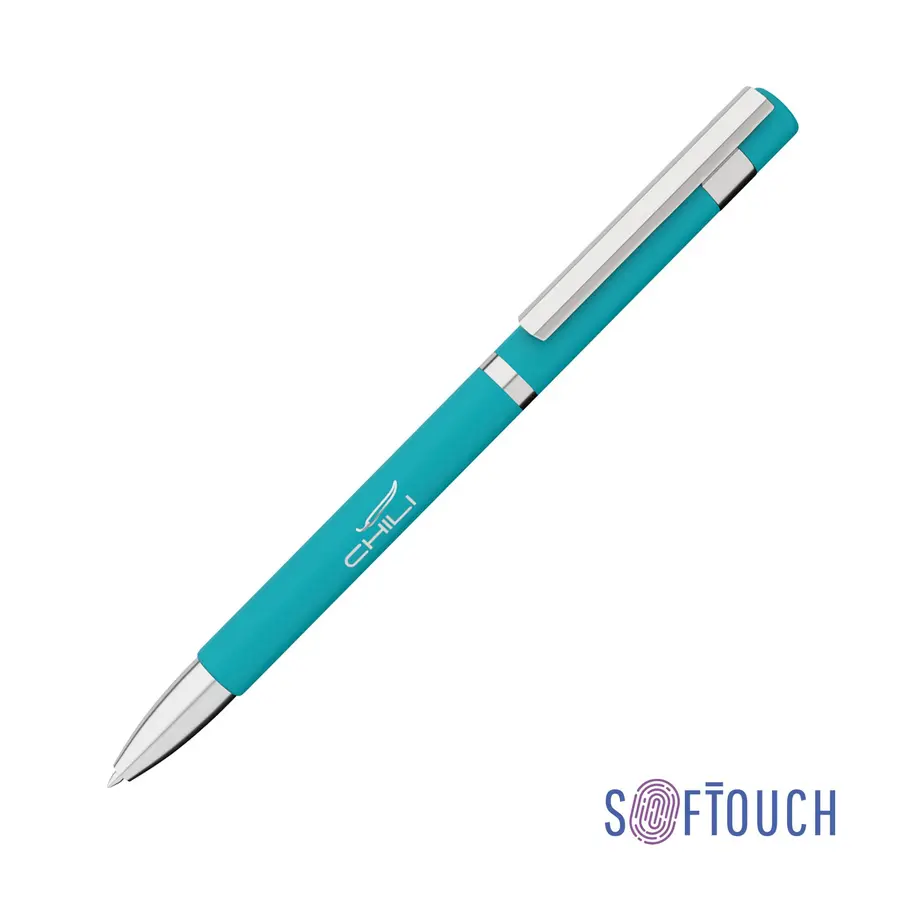 Ручка шариковая Mars, покрытие soft touch, бирюзовая