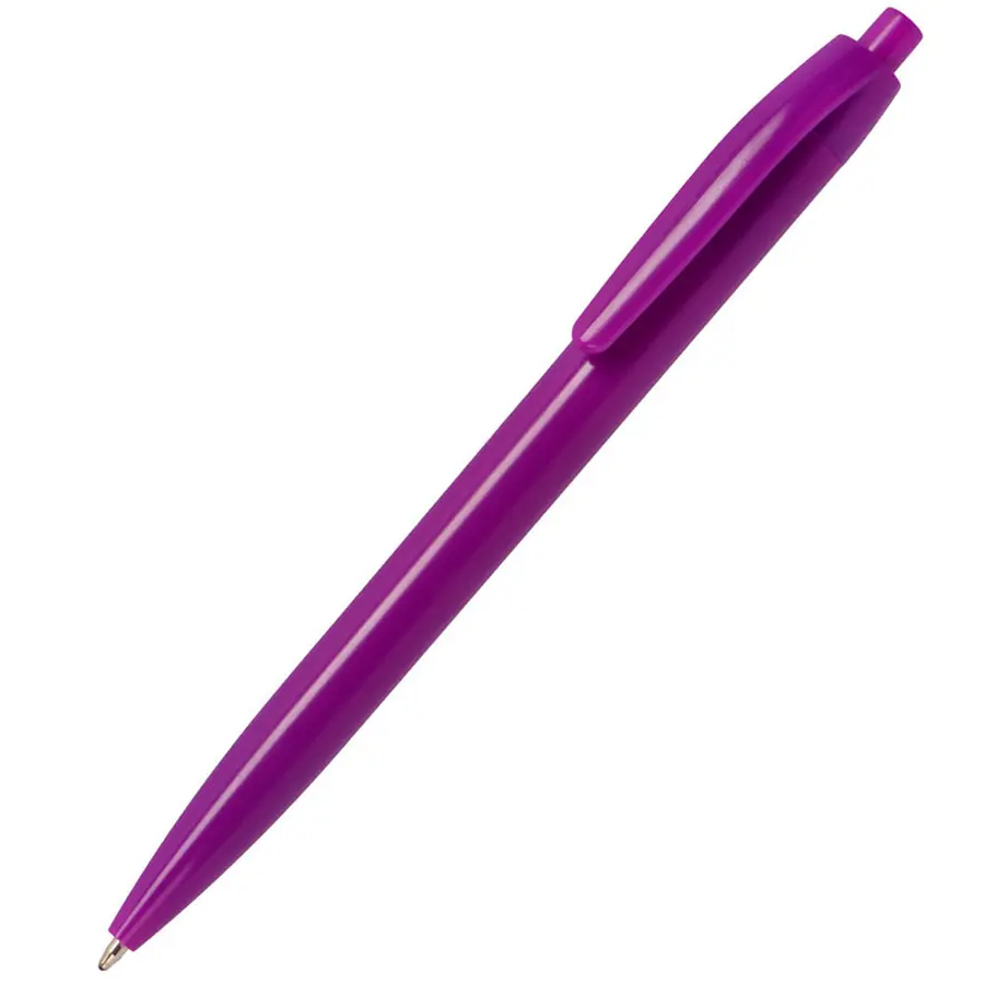 Ручка шариковая пластиковая Super Hit Color, фиолетовая — фото 1