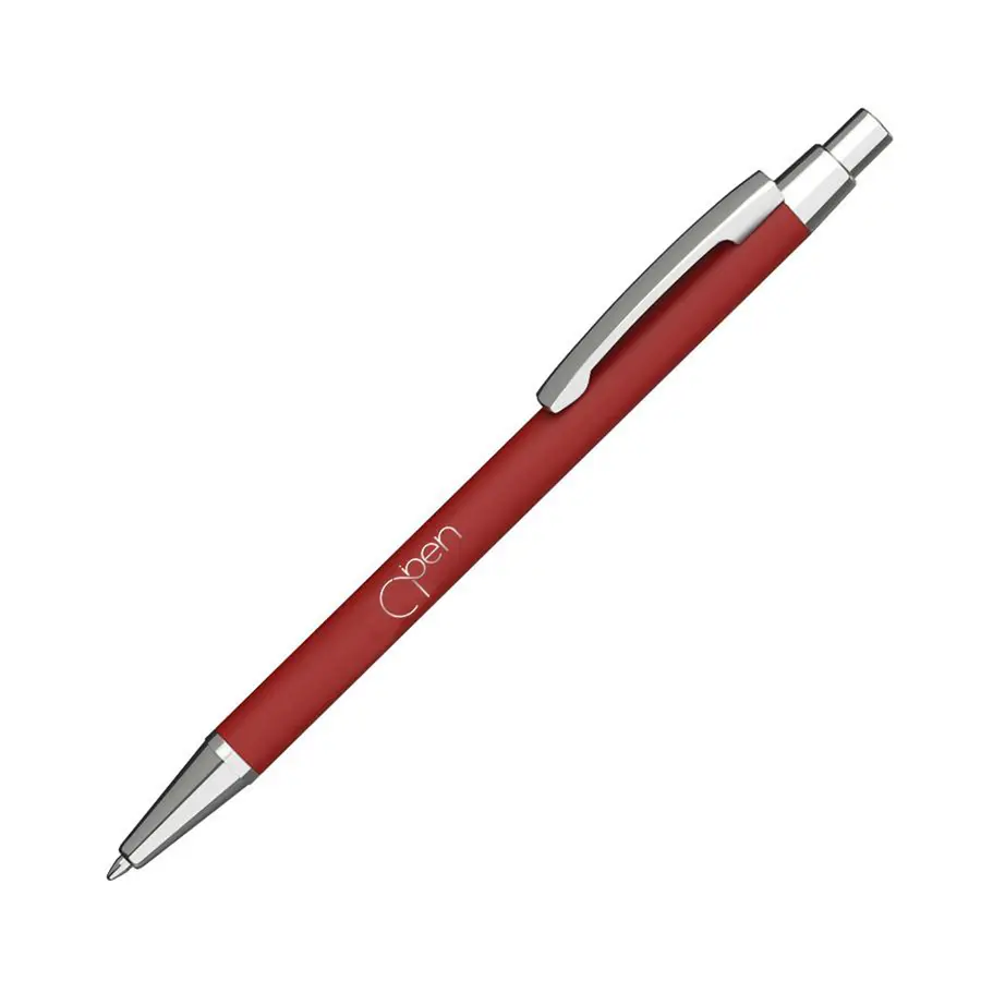 Ручка шариковая Ray Soft Touch, красная — фото 1