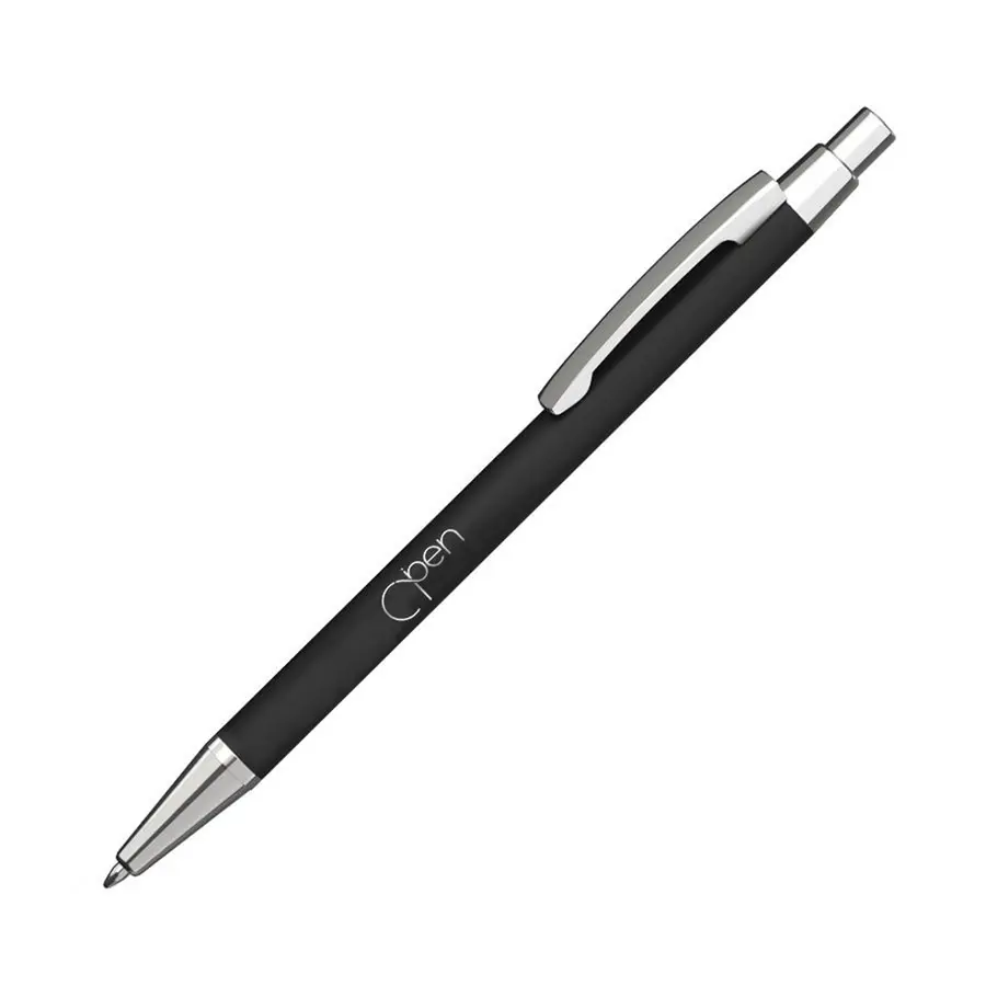 Ручка шариковая Ray Soft Touch, черная — фото 1