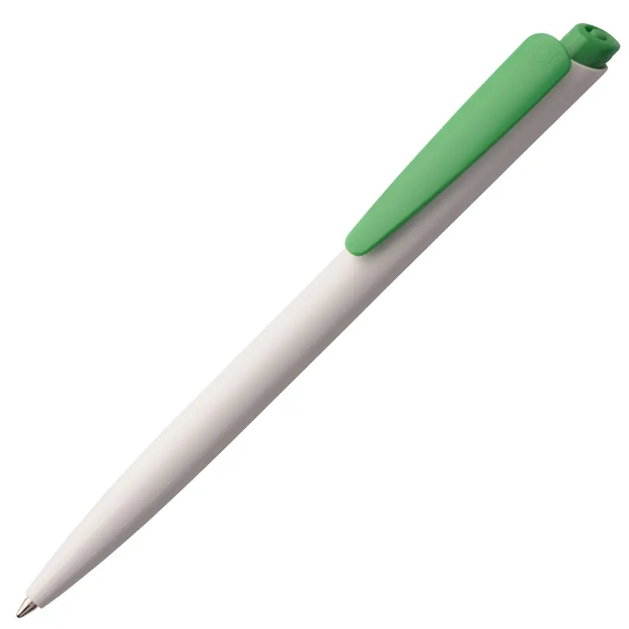 Ручка шариковая Senator Dart Polished, белая с зеленым — фото 1