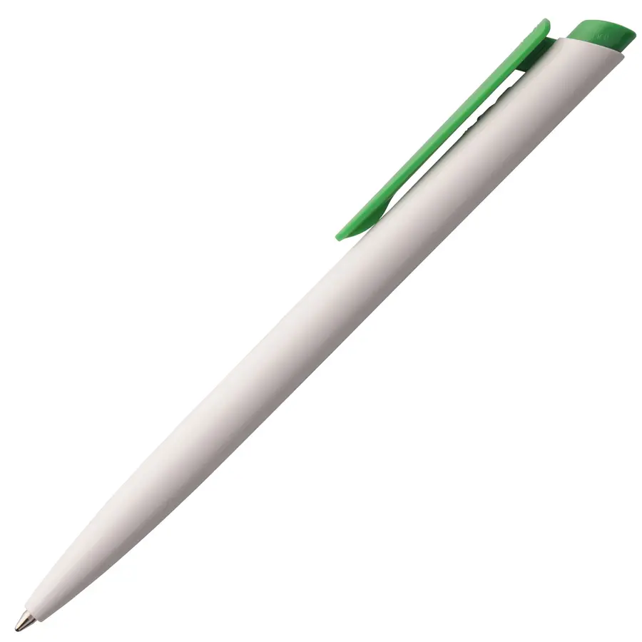 Ручка шариковая Senator Dart Polished, белая с зеленым — фото 2