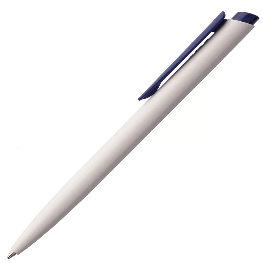 Ручка шариковая Senator Dart Polished, белая с синим — фото 2