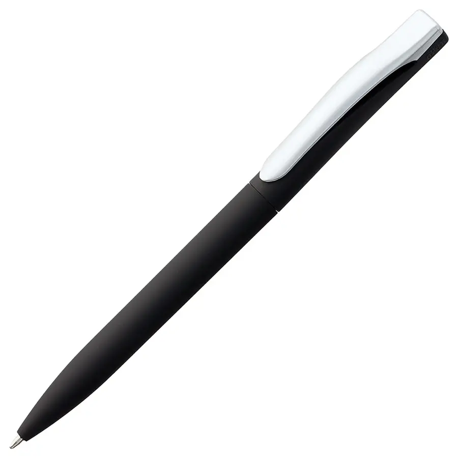 Ручка шариковая Pin Soft Touch, черная — фото 1