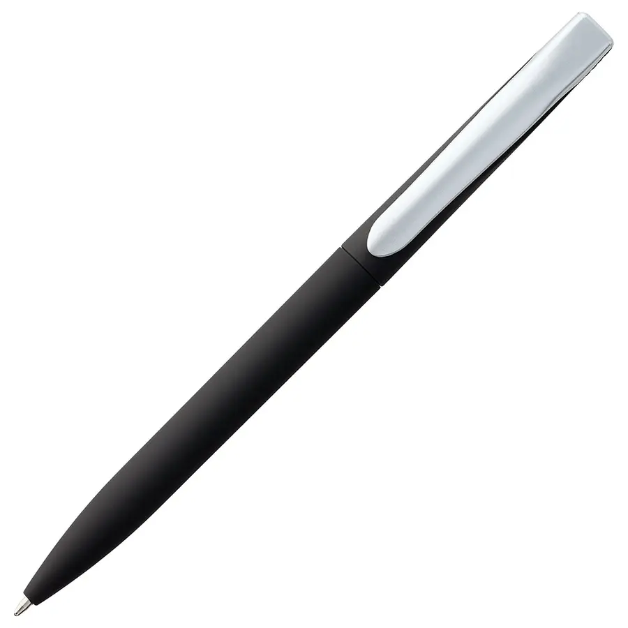 Ручка шариковая Pin Soft Touch, черная — фото 2