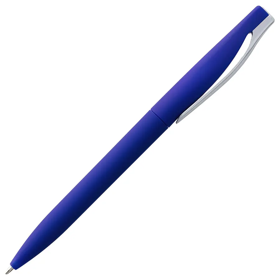 Ручка шариковая Pin Soft Touch, синяя — фото 3