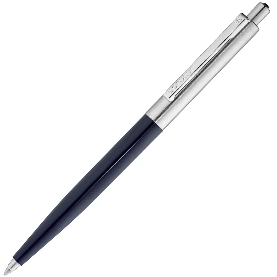 Ручка шариковая Senator Point Metal, синяя — фото 1