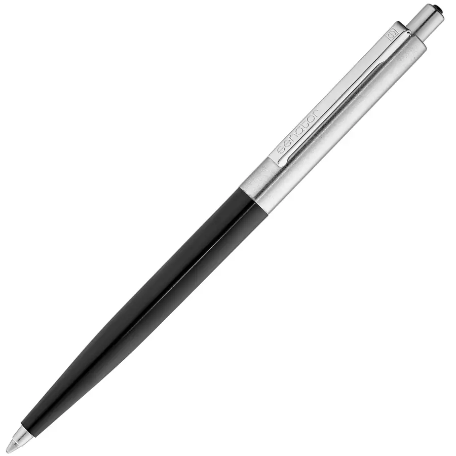 Ручка шариковая Senator Point Metal, черная — фото 1