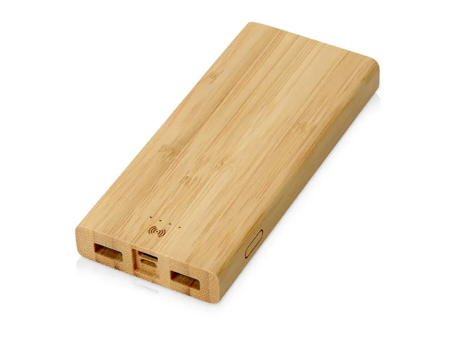 Внешний беспроводной аккумулятор из бамбука Bamboo Air, 10000 mAh — фото 1