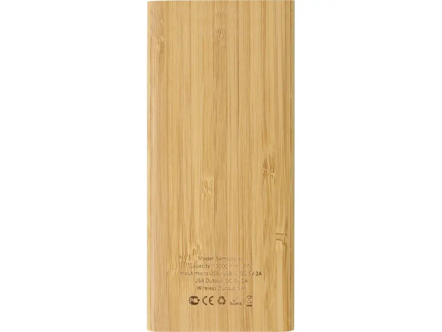 Внешний беспроводной аккумулятор из бамбука Bamboo Air, 10000 mAh — фото 5