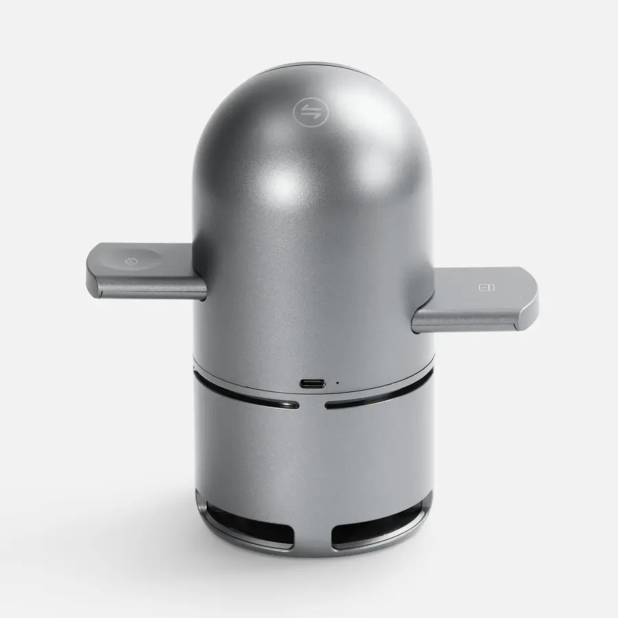Bluetooth-колонка с беспроводной зарядкой Droid, серая — фото 2