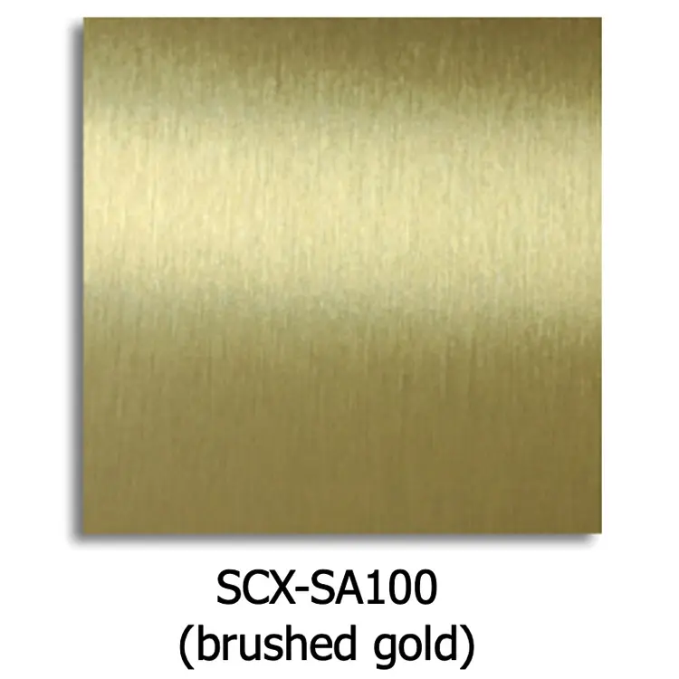 Металл для сублимации Brushed Gold (Золото шлифованное) 0,45 мм., лист 610х305 мм — фото 2