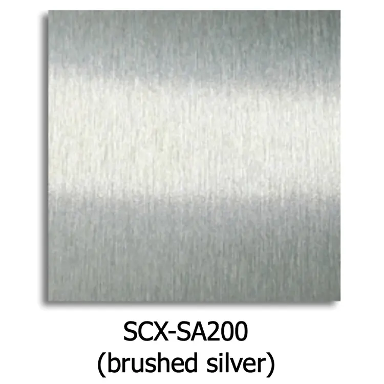Металл для сублимации Brushed Silver (Серебро шлифованное) 0,45 мм., лист 610х305 мм — фото 2