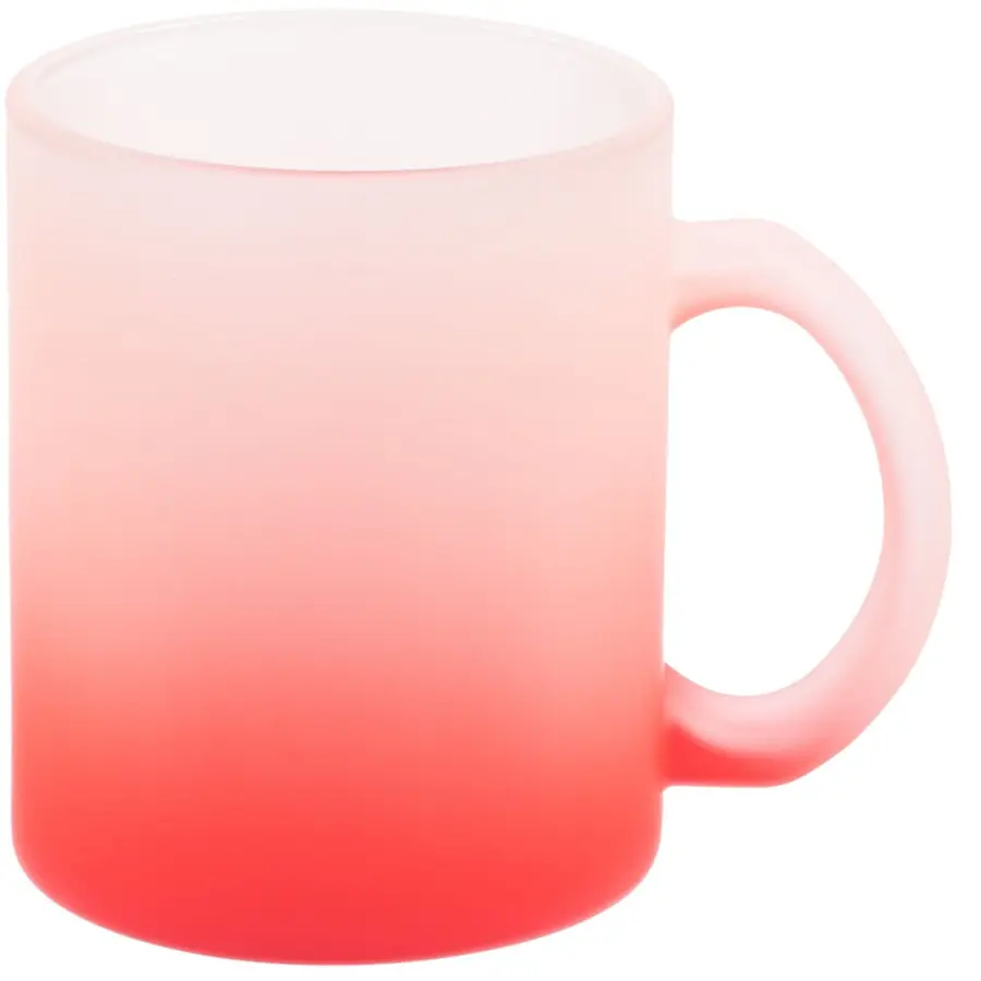 Кружка для сублимации Frosted Glass Color, 325 мл, красная — фото 1