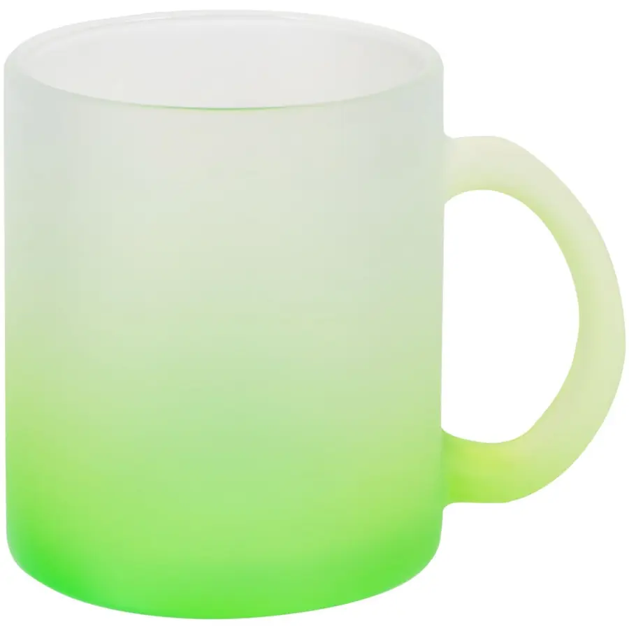 Кружка для сублимации Frosted Glass Color, 325 мл, зеленая — фото 2