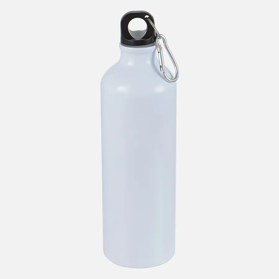 Бутылка для воды для сублимации с карабином Flask 750, белая — фото 2