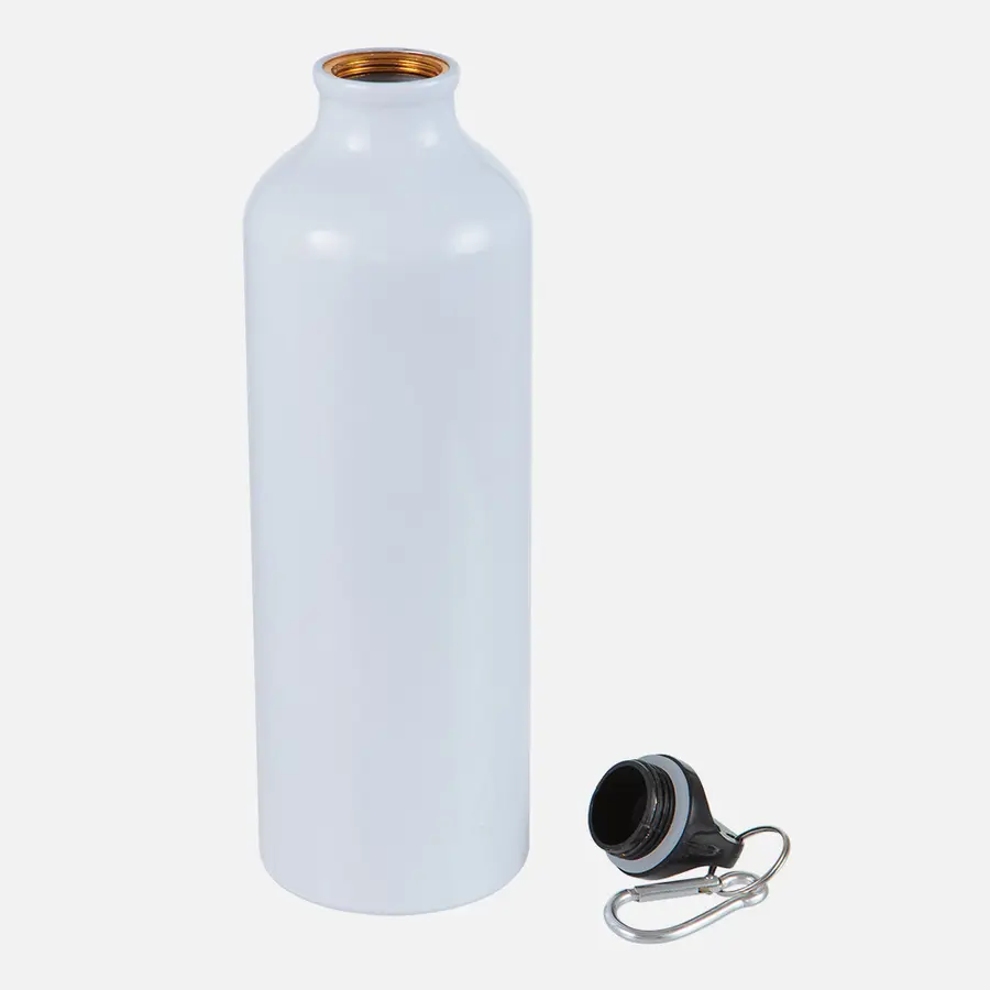 Бутылка для воды для сублимации с карабином Flask 750, белая — фото 3