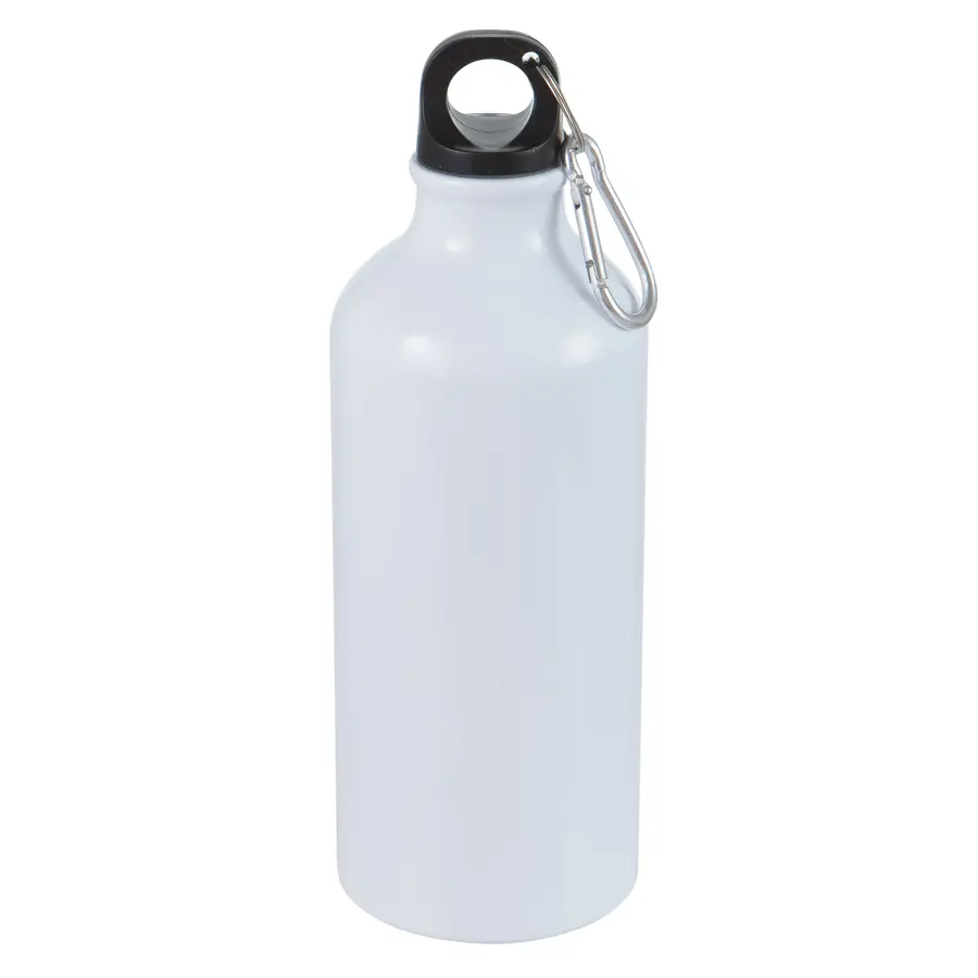 Бутылка для воды для сублимации с карабином Flask 600, белая — фото 1