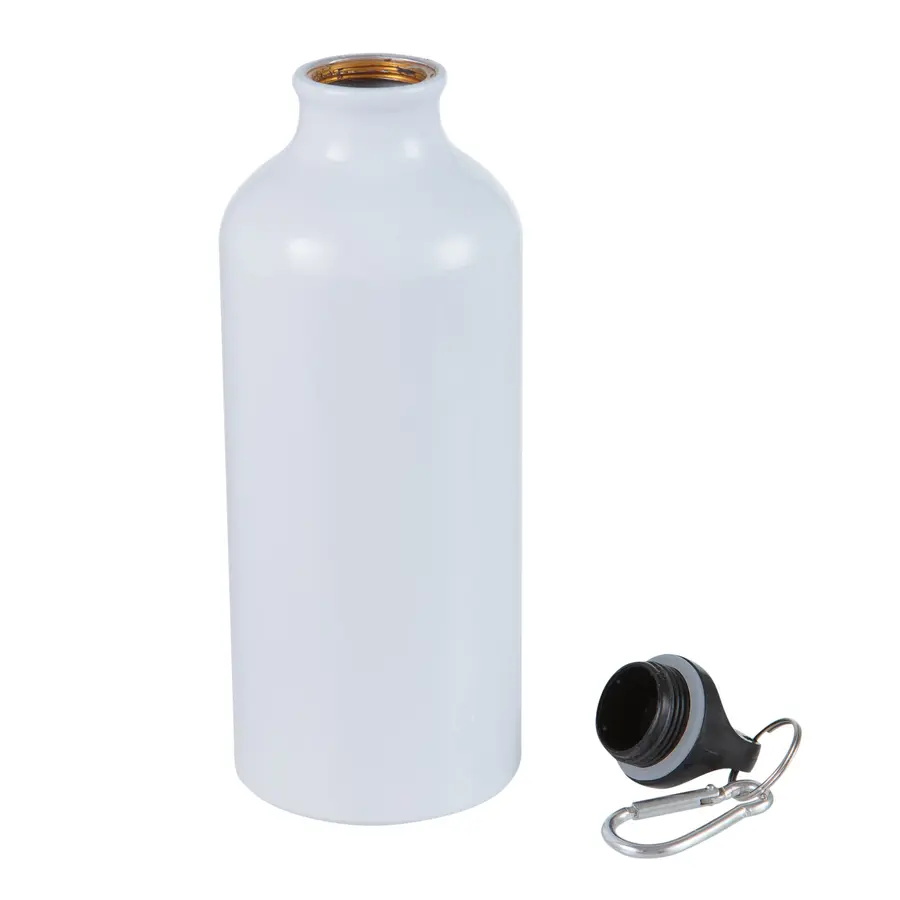 Бутылка для воды для сублимации с карабином Flask 600, белая — фото 3