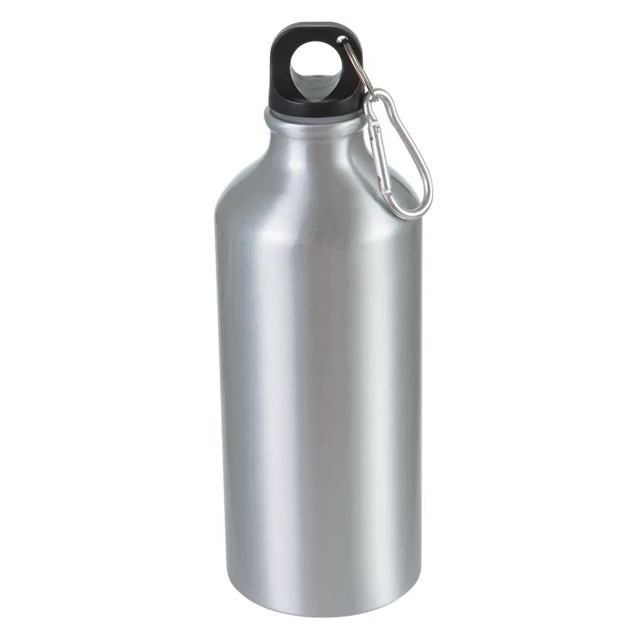 Бутылка для воды для сублимации с карабином Flask 600, серебристая — фото 1