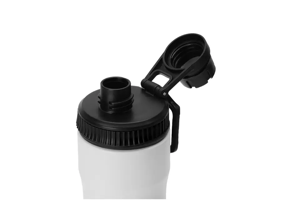 Бутылка для воды из стали Waterline Supply 850 мл, белая с черным — фото 3