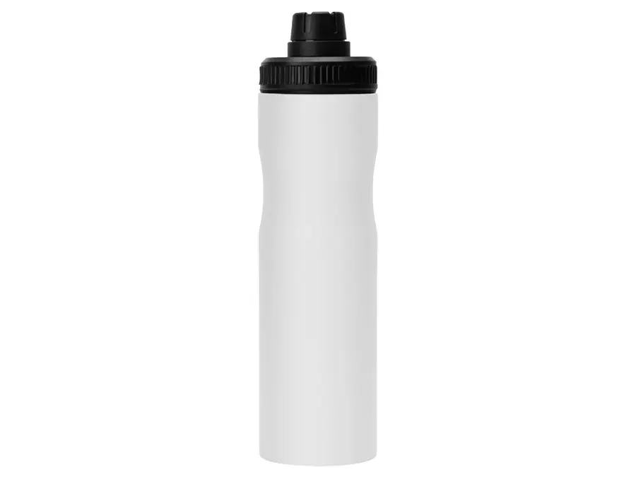 Бутылка для воды из стали Waterline Supply 850 мл, белая с черным — фото 5