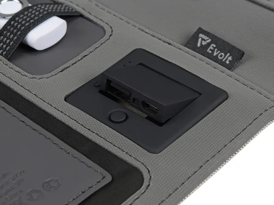 Органайзер с беспроводной зарядкой Evolt Powernote, 5000 mAh, серый — фото 5
