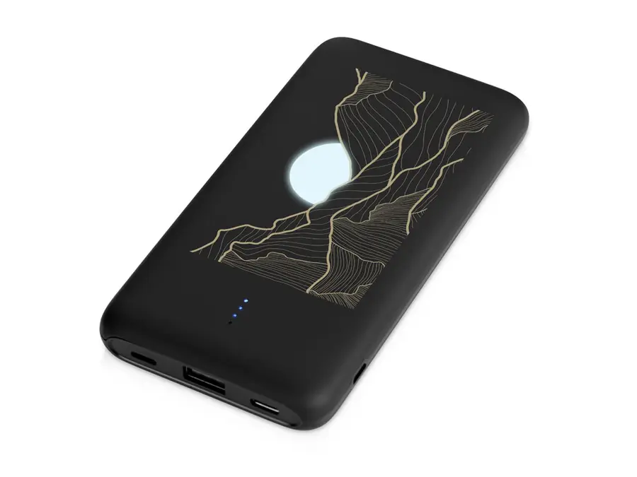Внешний беспроводной аккумулятор с подсветкой лого Evolt Reserve X, 8000 mAh, черный — фото 2