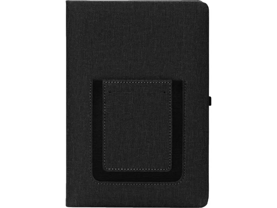 Блокнот А5 Pocket с карманом для телефона, черный — фото 4