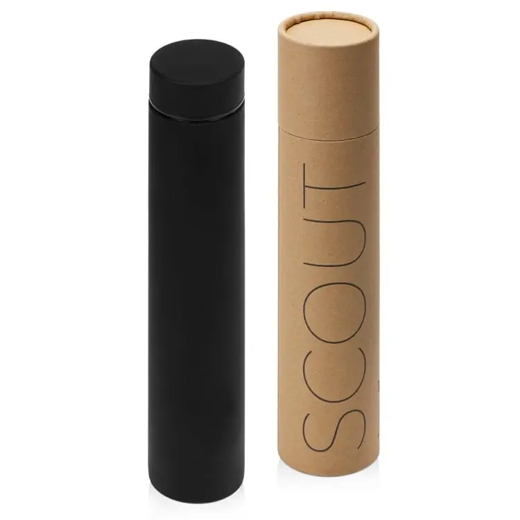 Термос Waterline Scout soft-touch, черный — фото 2