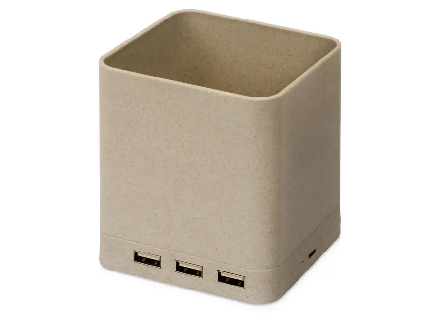 Настольный органайзер Cubic с функциями USB-хаба и беспроводной зарядки — фото 3